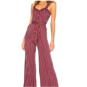 FREE PEOPLE City Girl Striped Jumpsuit Size 2